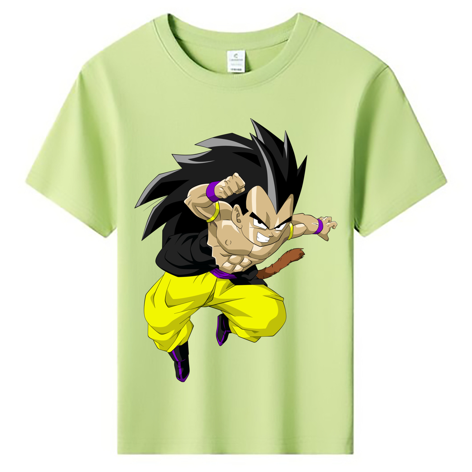 （画像用） ドラゴンボール ベジータ四世（Bejīta Yonsei）DRAGON BALL Vegeta IV 綿100％キッズTシャツ（フロントプリント）